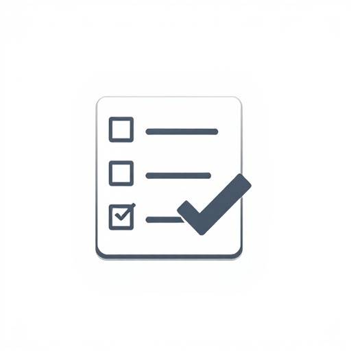 Icoon van een checklist met een vinkje