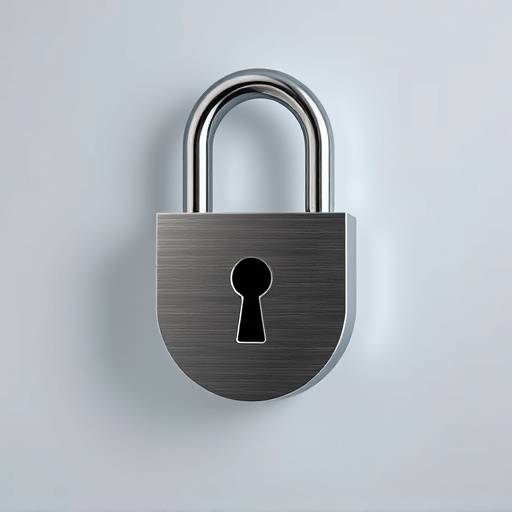 Illustratie van een hangslot dat privacy en data bescherming symboliseert.